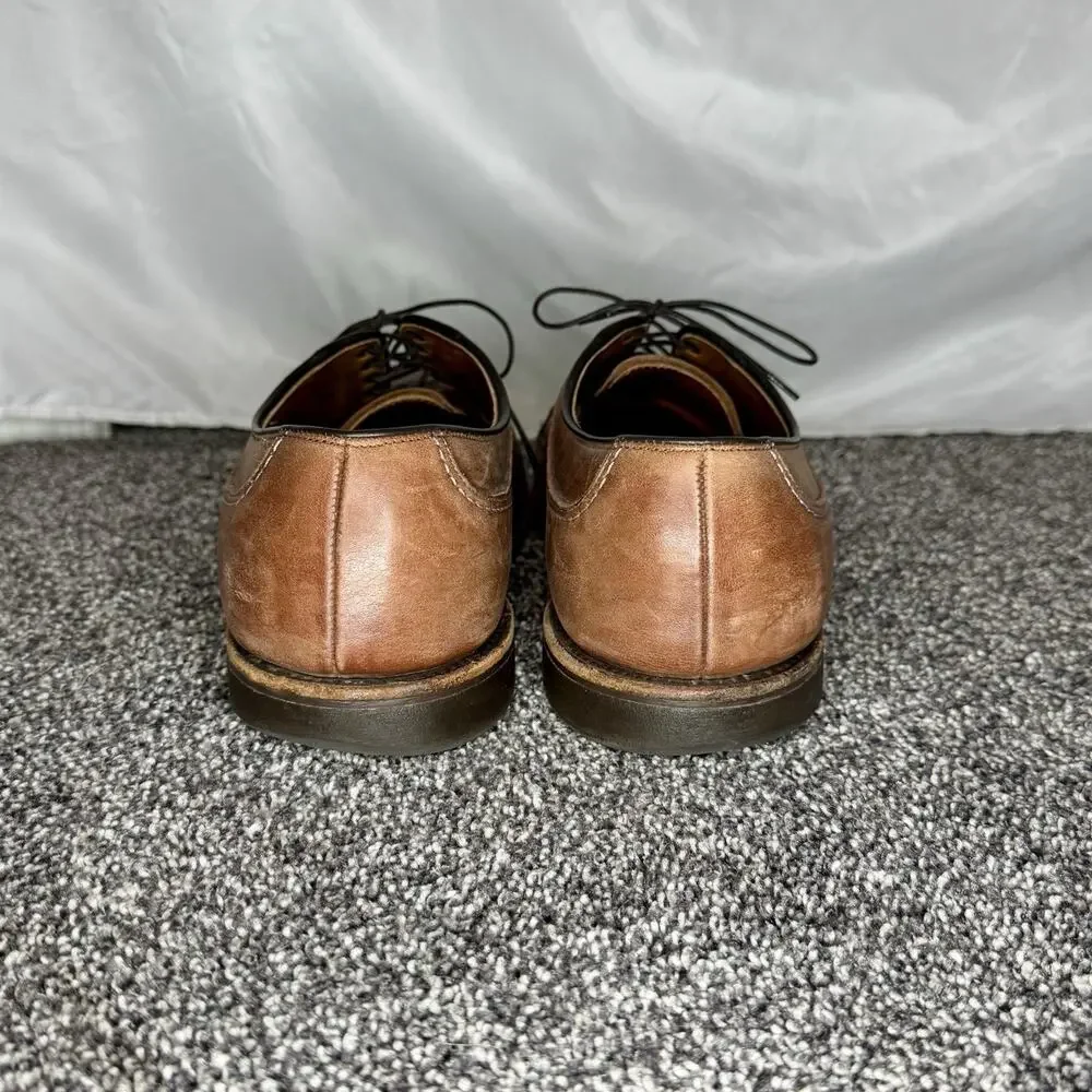Allen Edmonds Stockbridge Brown Leather Blucher Dress Casual Shoes Mens 10.5